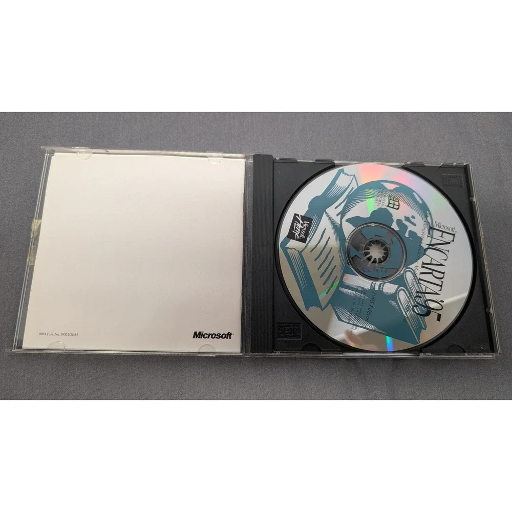 Microsoft Encarta 95 59112OEM Windows PC CD-ROM Multimedia Encyclopedia Vintage